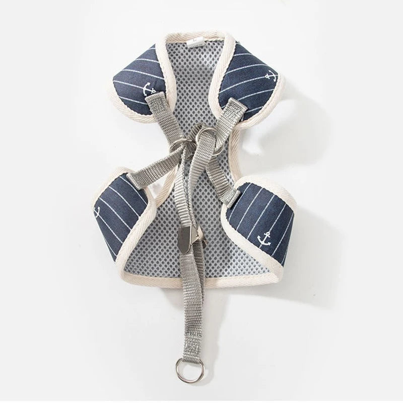 Cat Harness and Leash Set with Bowknot Mesh Design - Adjustable Vest and Lead for Cats and Small Dogs
