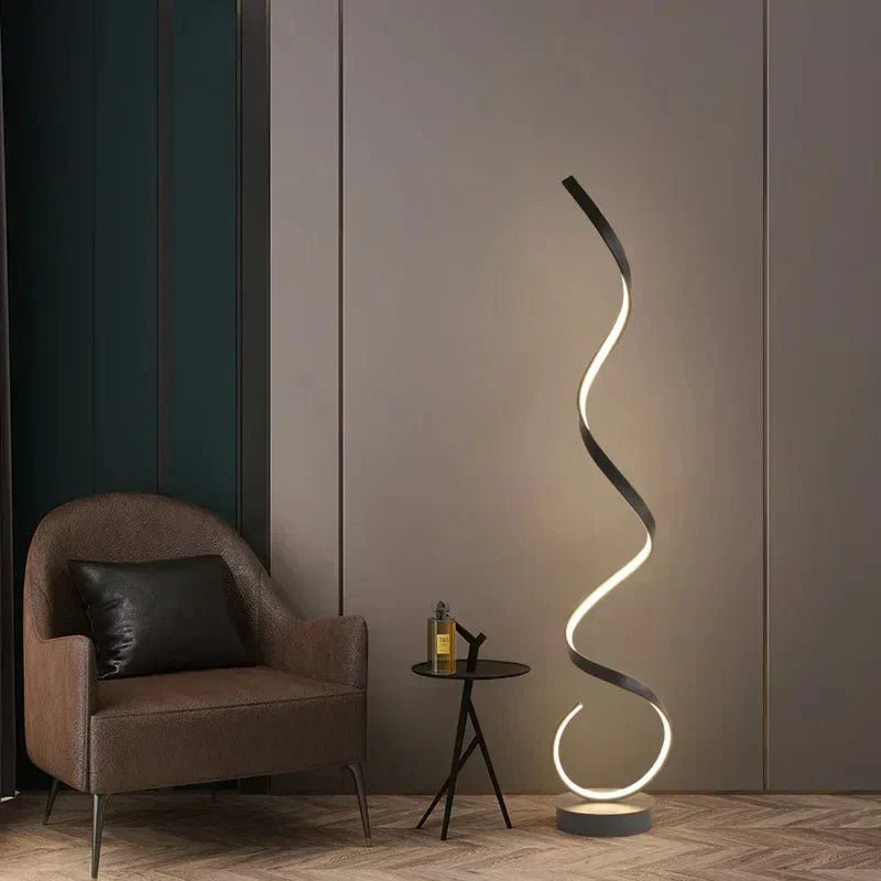 Istanbul Dimmable LED Spiral Floor Lamp 130 cm – Modern and Elegant Design