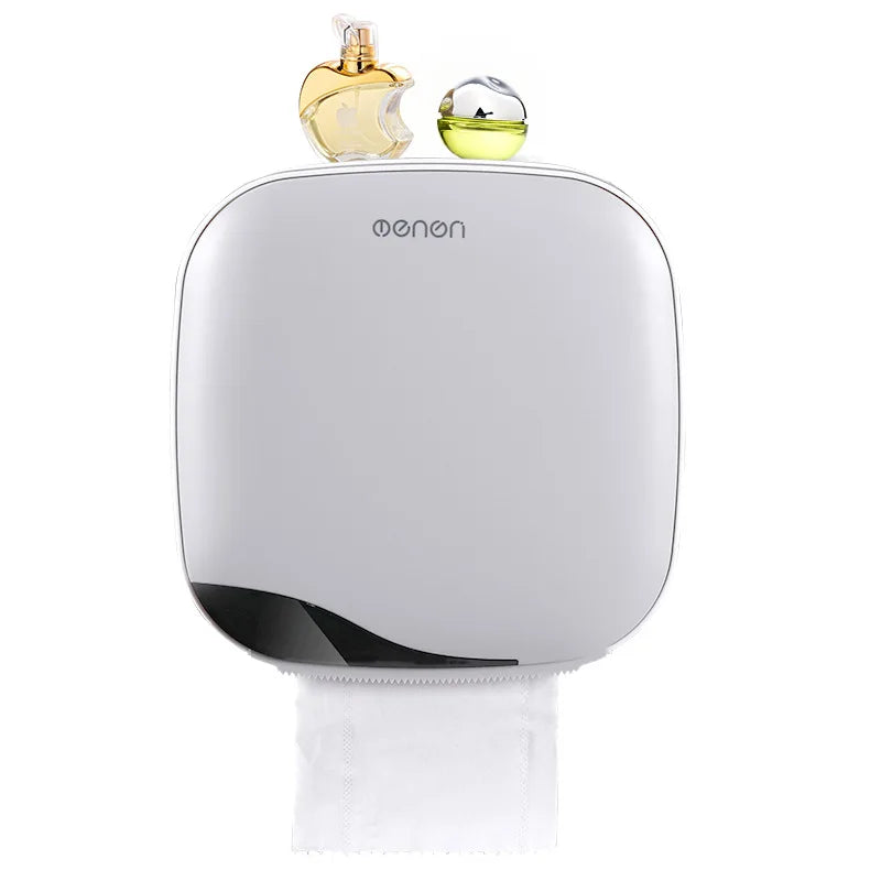 Multifunctional Waterproof Toilet Paper Holder - Dust-Proof Bathroom Storage Solution for Durable Paper Towels