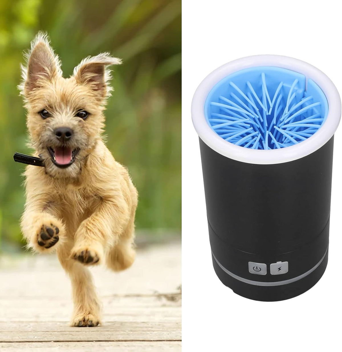 Pulisci Zampe Cane, Lava Zampe per Cani, USB Ricaricabili Spazzole Morbide Lavazampecani, Pulisci Zampe Cane Portatile per Cani Di Piccola E Media Taglia