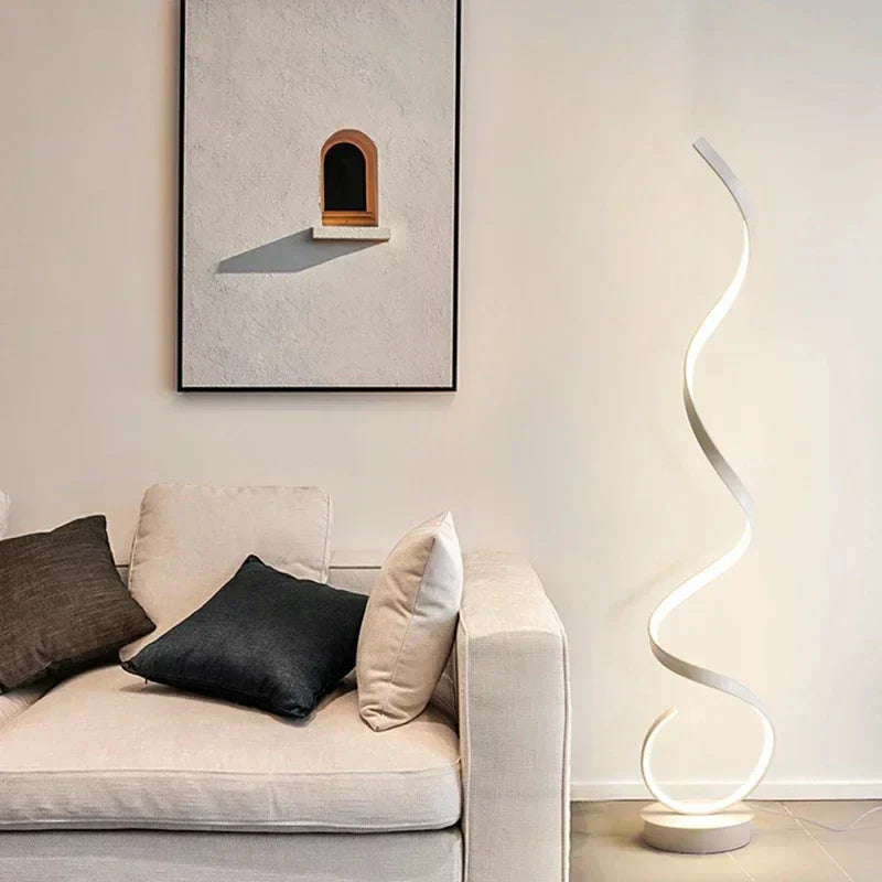 Istanbul Dimmable LED Spiral Floor Lamp 130 cm – Modern and Elegant Design