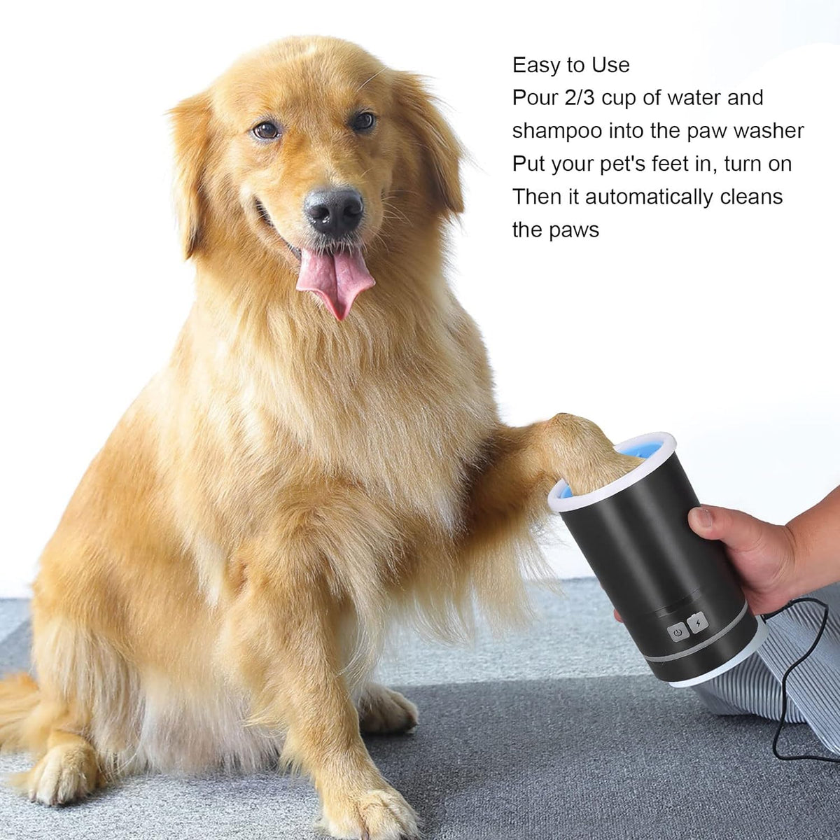Pulisci Zampe Cane, Lava Zampe per Cani, USB Ricaricabili Spazzole Morbide Lavazampecani, Pulisci Zampe Cane Portatile per Cani Di Piccola E Media Taglia