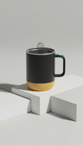 Kompakte selbstumrührende Tasse